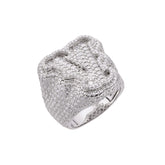 Letter V Size 10 Moissanite Ring